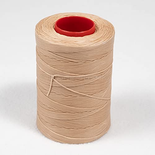 Hilo Ritza 25 Tiger 1.0mm - Poliéster Trenzado Encauchado para Coser Cuero a Mano - Fabricado en Alemania - Bobinas Selladas - 500 Metros, Beige JK2 - JK2 miniatura 1