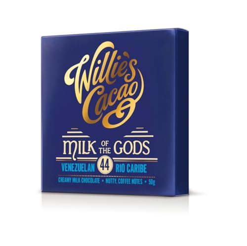 Willies Cacao Bar - Milk of the Gods 44% Milk Chocolate - 50g - Rich Nutty Notes - Artisan Made