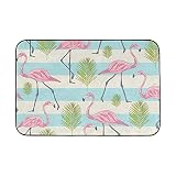 Pardick Kitchen Mat Flamingo Kitchen Floor Mat Cushioned Anti-Fatigue Kitchen Rug Bird Flamingo Non-