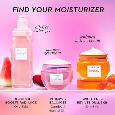 Glow Recipe Pink Juice Water Gel Moisturizer Travel Size, Korean Gel Moisturizer for Glass Skin, Oil-Free Hydrating Hyaluronic Acid Face Moisturizer for Oily Skin, Non-Comedogenic, Long-Lasting (25ml)