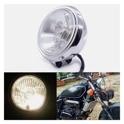 Phare de moto chromé Sportster pour remplacer optique usé