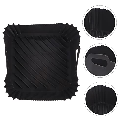 COLLBATH Heißluftfritteuse Silikontopf-backblech Ersatzkorbeinsatz Silikon Topf Backblech Tabletts Dampfgarkorb Aus Silikon Airfryer Topf Tauschen Wiederverwendbar Ofen Quadrat Kieselgel – Bild 6