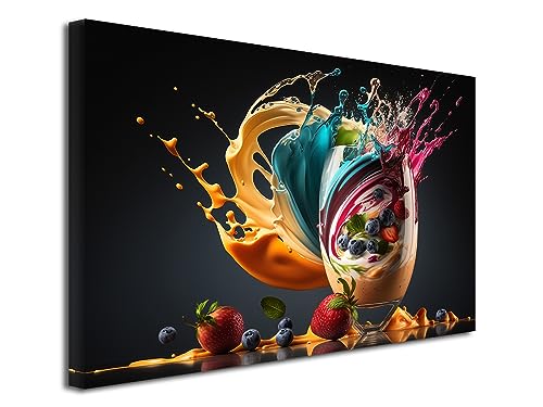 DECLINA, Cuadro Decorativo de Lienzo Impreso de Frutas para Decoración de Pared de Cocina, 70 x 40 cm