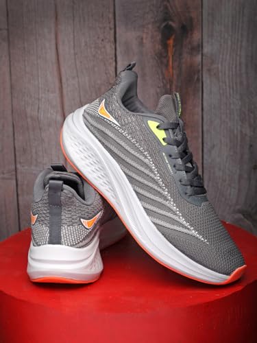 Image of Action | Athleo | BULLET-1101 | Men's | Lace-Up | Running | Shoes | Stylish | Lightweight | Comfortable | Trendy | Sports | Shoes