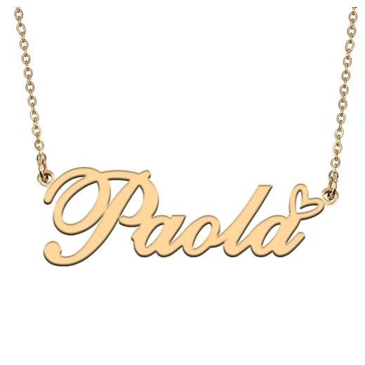HUAN XUN 18k Gold Plate Nameplate Necklace Paola Customized Charm Unique Bridesmaid Gifts