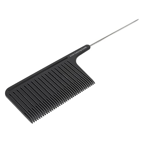 Peine para mechas ergonómico de plástico y acero inoxidable miniatura 7