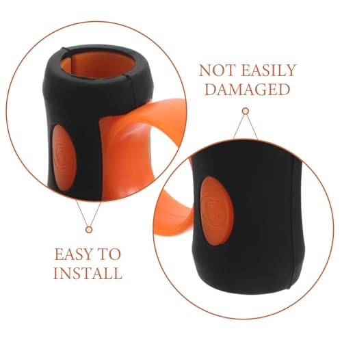 ERINGOGO 2 piezas Baquetas Control Clips - Antideslizantes 5A, Anillos Controlador de Giros para Baquetas, Controlador Rotativo para Bateristas para Práctica en Banda, Naranja y Negro miniatura 3