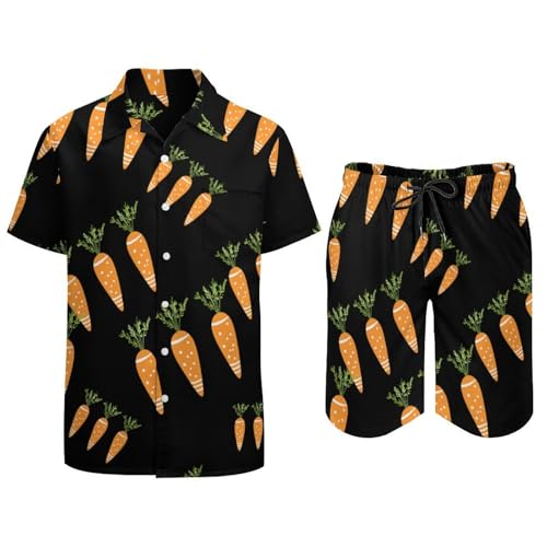 Ropa de playa para hombre Carr1ots de dos piezas con botones para el calor 5