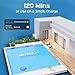 WYBOT Cordless Robotic Pool Cleaner, Automatic Pool Vacuum with 120 Mins, Double Filters, LED Indicator, 2.5h Charging, Ideal for Above Ground Flat Pools (Black Green)