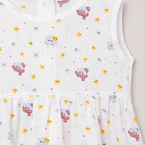 Image of The Boo Boo Club 100% Organic Cotton Muslin Printed Frock Dress for Baby Girls and Kids