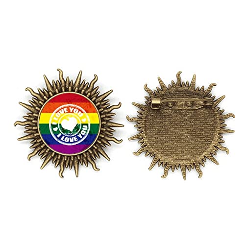Broche LGBT en métal Love Sonne Haken pour vêtement