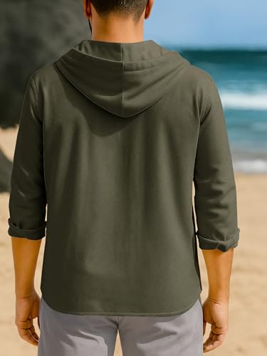 Image of Noble Monk Men's Relax Fit Hooded Shirt || Casual Wear for Men || Full Sleeve Shirts || Stylish Shirt for Men