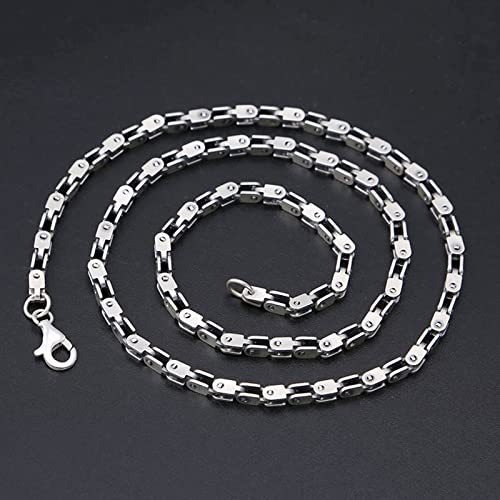 Collier homme argent 925 chaîne de vélo 4mm d'exception rock - 2