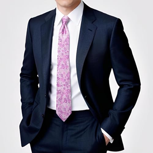 Image of Hi-Tie 70 inches Ties for Men Silk Extra Long Necktie and Pocket Square Cufflinks Set Men Big and Tall Tie Business