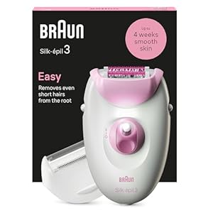Braun Silk·épil 3, Epilator Met Snoer Voor Ontharing, Wekenlang Een Gladde Huid, Met Scheerkop & Trimmerkam, 3-031, Roze