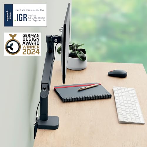 Leitz Ergo Space Saving Single Monitor Arm, TÜV and IGR Certified, Versatile Fold Flat Arms - Image 2