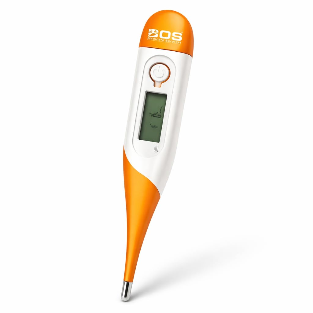 BOS Medicare Surgical Digital Thermometer with Flexible Tip | Fast Waterproof Body Temperature Checker for Baby, Kids & Adults | Oral, Rectal & Underarm Use | LCD Display – Blue & White-image-19