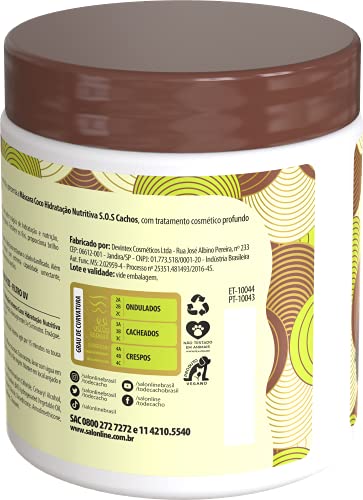Máscara de Hidratação S.O.S Cachos Coco Tratamento Profundo, 500g, Salon Line, Salon Line, Branco
