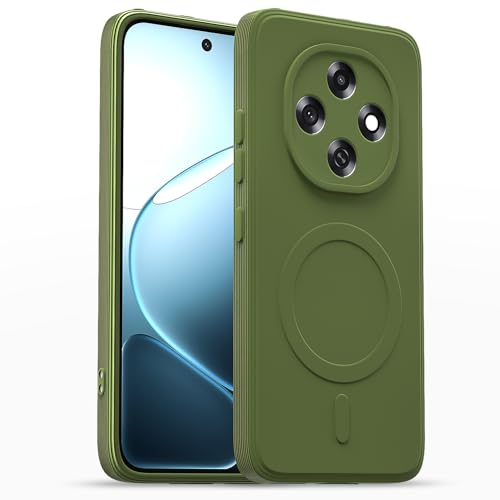Image of Pikkme Back Cover for Oppo F31 Pro 5G Soft Matte Silicone Mag-Safe Design (Mag-Safe Not Support) Camera Protection | Slim Fit Bumper Cover (Light Green)