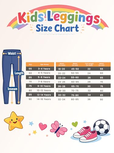 Image of BODYCARE Girl's Skinny Fit Girls Leggings Pack of 2- Soft Stretch Lycra Full Length Pants for Kids - School Casual Dance Gym Everyday Wear