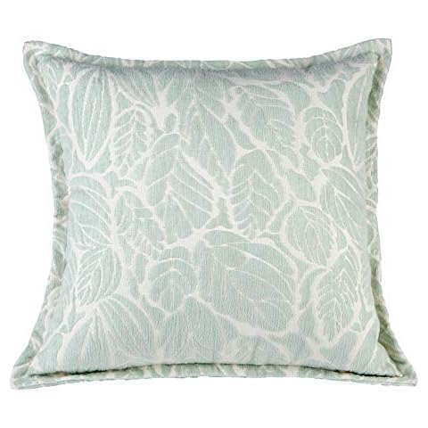 Klear Vu Chenille Textured Decorative Toss Pillow Covers Katelyn 20"x 20" Standard Size, Set of 2, Green Cover