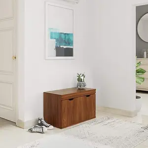 Amazon Brand – Solimo Sauron Engineered Wood 2 Door Shoe Rack (Walnut finish) at Rs. 4669