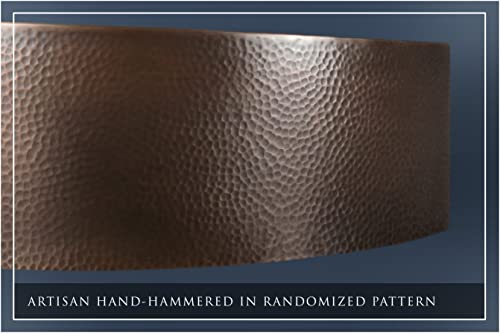 Fsw1101 Luxury 33-Inch Heavy 12-Gauge Dark Patina Copper Farmhouse Sink, Includes Accs, Curved Front #TOP2