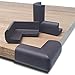 HOUSEVAG® Paraspigoli Angolari per Sicurezza Bambini - Para Angoli in Gomma con Adesivi 3M, Set da 12 (Marrone)