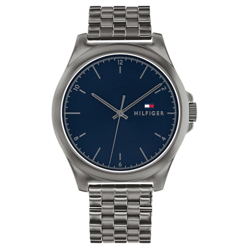Image of Tommy Hilfiger Quartz Navy Dial Stainless Steel Strap Watch for Men