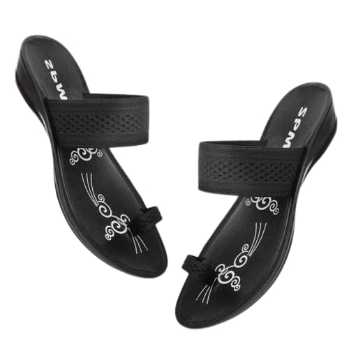 Image of Women's Stylish Solid Colour Flip Flop Slippers Comfortable,Lightweight,Versatile Styling Sl378