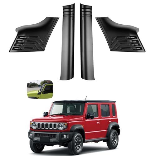 Glealcco 新型 ジムニー ジムニーノマド 5ドア に適合 専用アクセサリー Aピラーガーニッシュ Aピラートリム JC74 カスタムパーツ