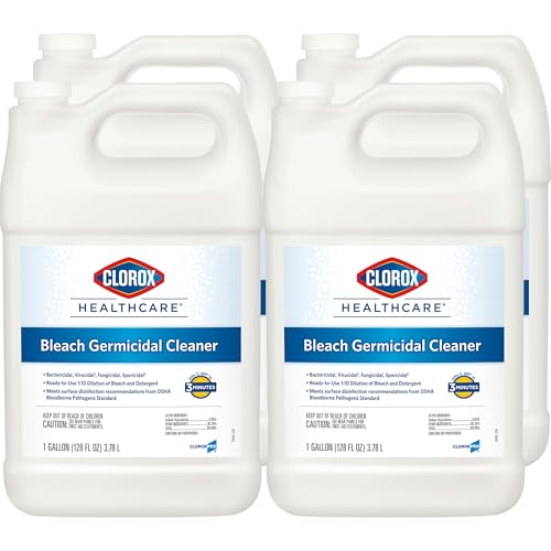 Image of Clorox Healthcare Bleach Germicidal Cleaner Refill, 128 Fluid Ounces, Pack of 4 (Package May Vary)