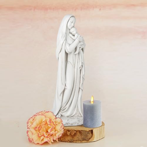 Estatua de Madonna y Niño 7 pulgadas decoración católica miniatura 6