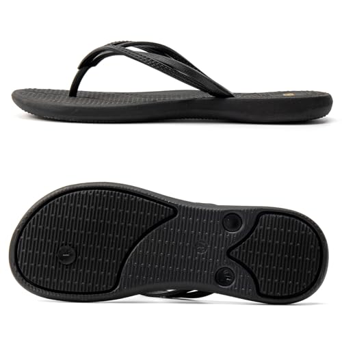 Image of VOVEA Flip Flops For Women Non-Slip Bathroom Shower Shoes Cushion foam Indoor and Outdoor Sandals
