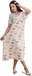 كراميل طقم بيجامة صيفية من الفسكوز بتصميم كلاسيكي للنساء، 4080