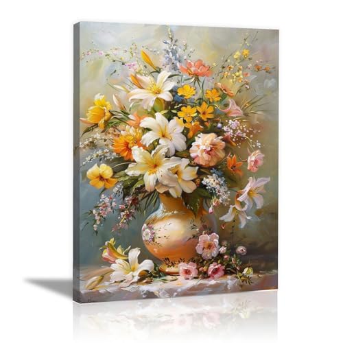 Photo artwork tableau decoration murale FJASKER pour habiller un mur vide avec un style floral