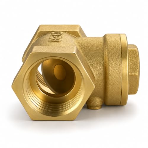 Image of 25mm (1 Inch) Brass Non Return Valve (NRV) | Horizontal Flap Type Check Valve | Heavy Duty One Way Water Flow for Water Supply