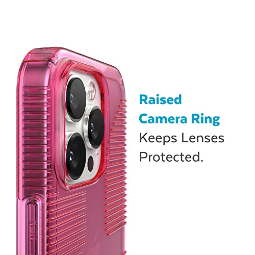 Speck Clear iPhone 14 Pro Case - Slim Drop Protection, Scratch Resistant & Anti Yellowing with No Slip Grip for iPhone 14 Pro 6.1 Inch - Dream Pink GemShell Grip Hard Case - image 4
