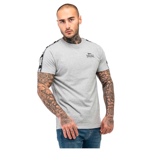 Lonsdale Herren BRINDISTER T-Shrit, Marl Grey/Black/White, XXL