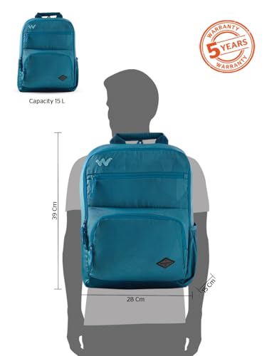 Image of Wildcraft Evo Polyester Laptop Backpack for Travel, Gym, Office | Unisex Backpack with Rain cover | Water Repellent Teardrop Bags for Mens & Womens