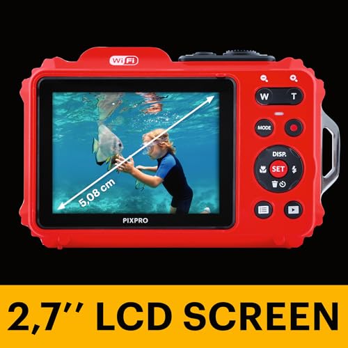Image of KODAK PIXPRO WPZ2 Rugged Waterproof Digital Camera 16MP 4X Optical Zoom 2.7 inch LCD Full HD Video, Red