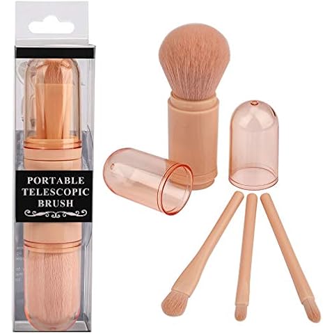 MengH-SHOP Pincel de Maquillaje 4 en 1 Retráctil Portátil Cover