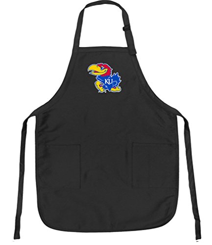 BROAD BAY UNIVERSITY OF KANSAS APRONS KU JAYHAWKS W POCKETS GRILLING GIFT HIM HER MEN