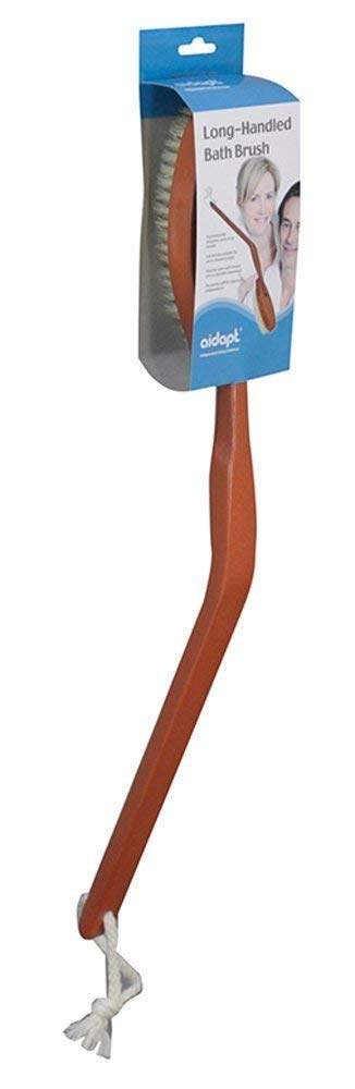 Aidapt Extra Long Handle Shower Bath Brush Back Scrubber for Washing Hard to Reach Areas Aid