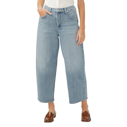Silver Jeans Co. Women's High Rise Tapered Barrel Leg Jeans