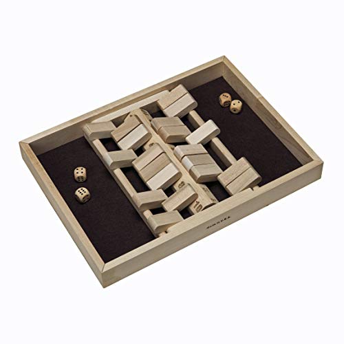 Juego de mesa Shut the Box de madera para 2 jugadores