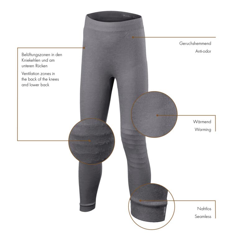 FALKE Unisex Kids Wool Tech. Long Base Layer Bottom, 1 Pair2