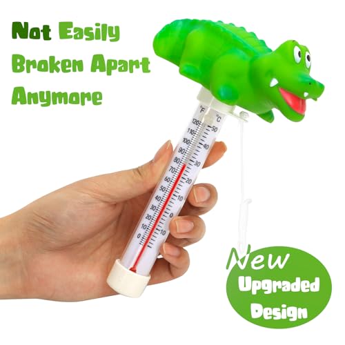 Image of XY-WQ Alligator Floating Pool Thermometer with String, Easy-Read