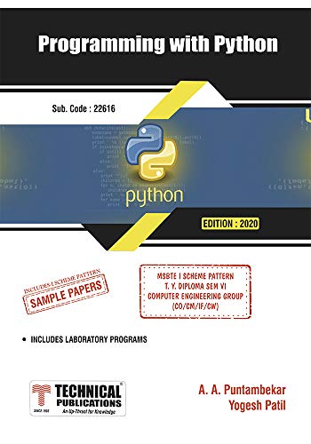 Programming with Python for MSBTE I Scheme (VI - CO/CM/IF/CW - 22616 ...