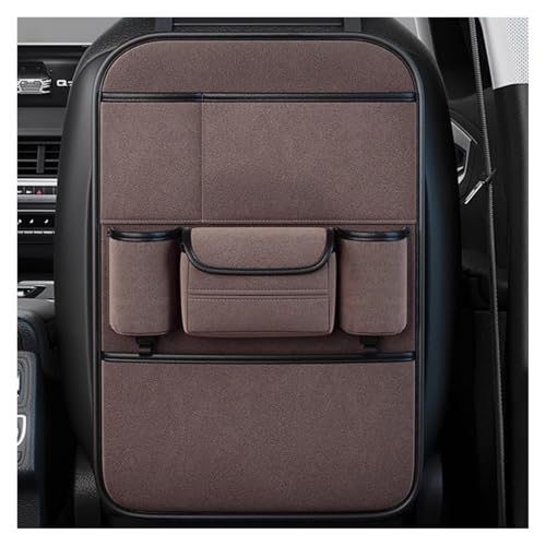 Organizzatore Seggiolino Auto in Flanella Premium Per Volkswagen Jetta VII (facelift 2024)-2026 1.5 TSI (158 Hp) Tiptronic, Porta Tissues, 2 Portabicchieri, Multi Tasche(Advanced grey,Two Storage)